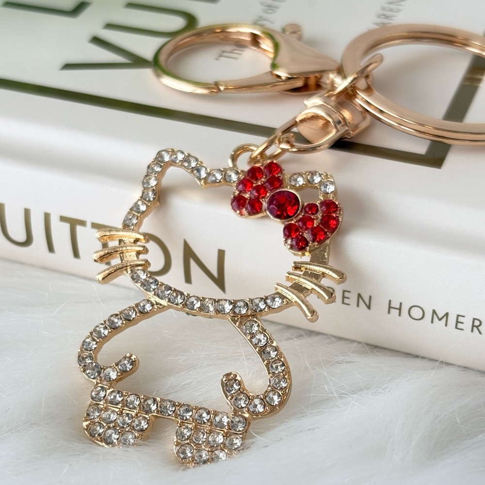 Hello Kitty Red Bow Keychain/ Bag Charm - Picture 4 of 6